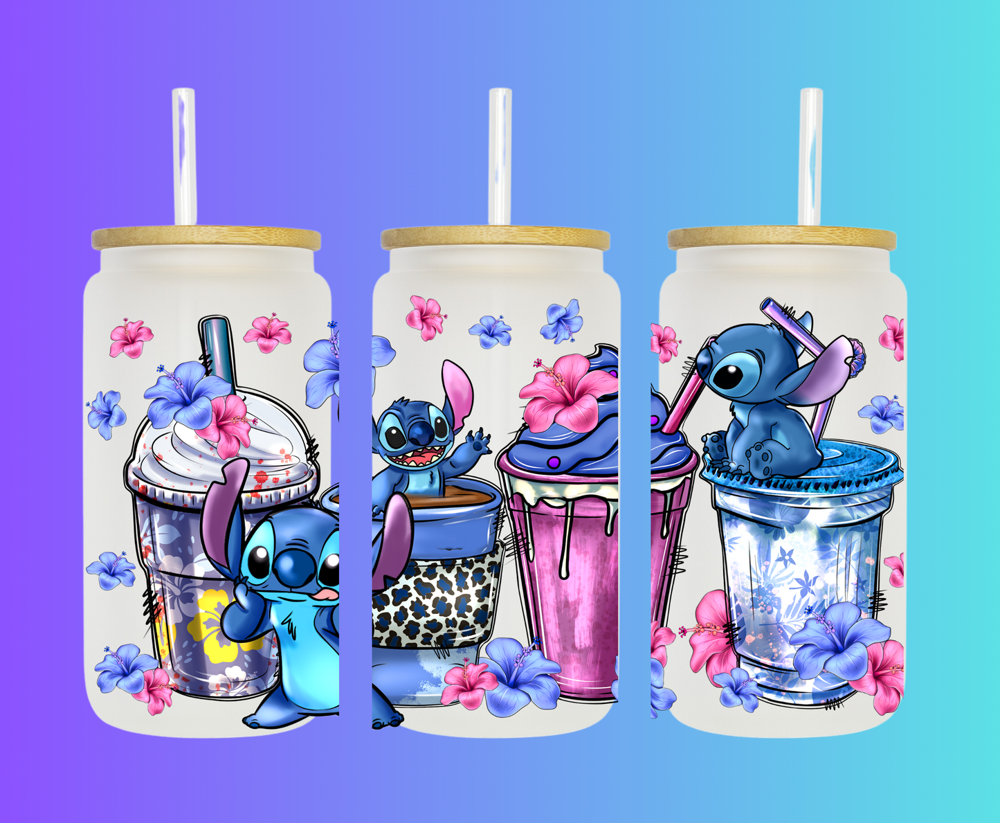 Frosted Bamboo Glass Cup