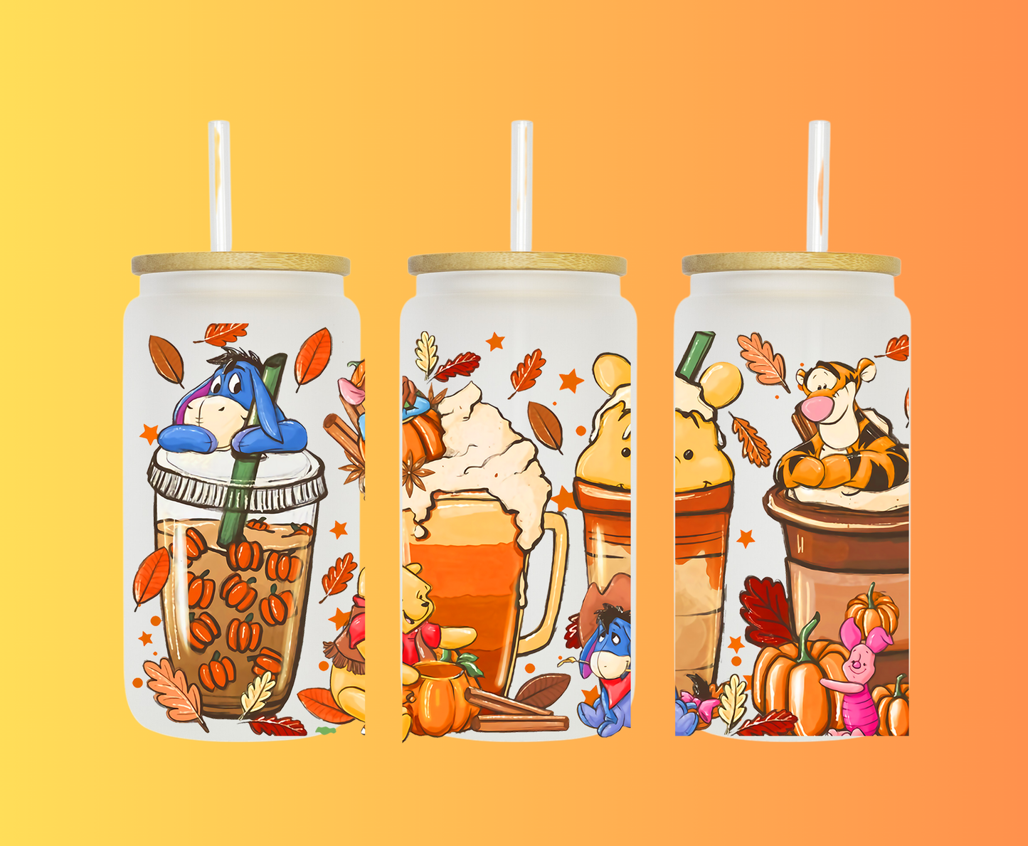 Frosted Bamboo Glass Cup