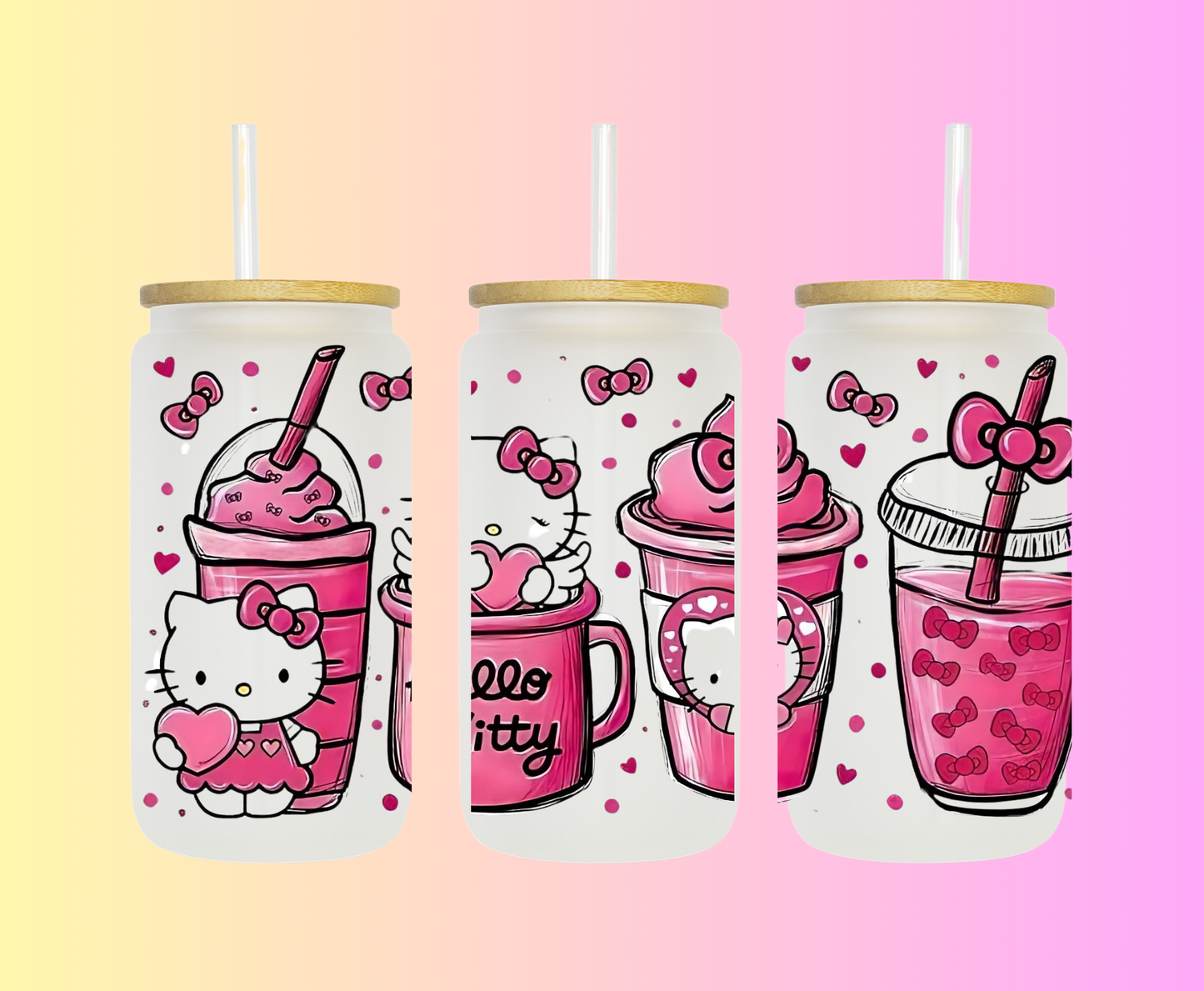 Frosted Bamboo Glass Cup